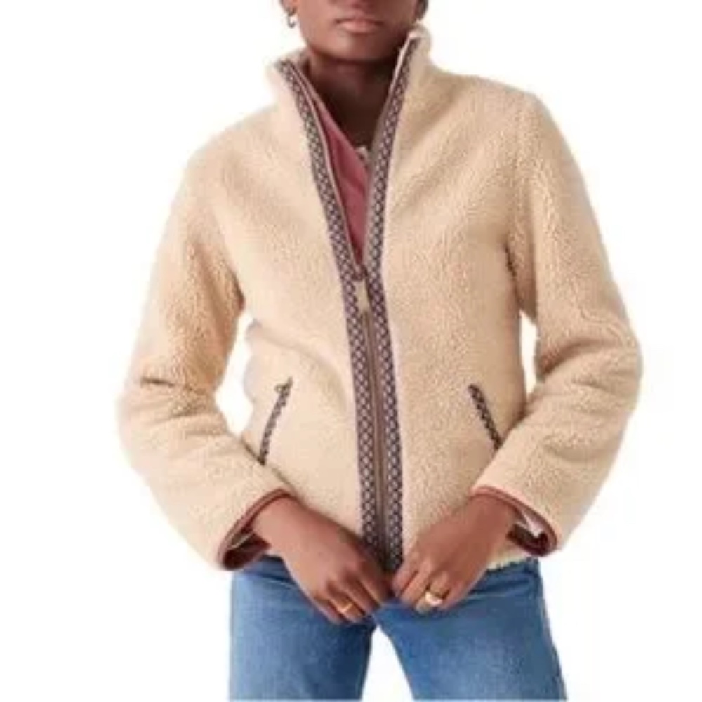 FAHERTY Ashbury High Pile Tan Sherpa Fleece Jacket